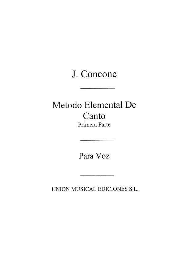 Concone: Metodo De Canto Volume 1 Voice