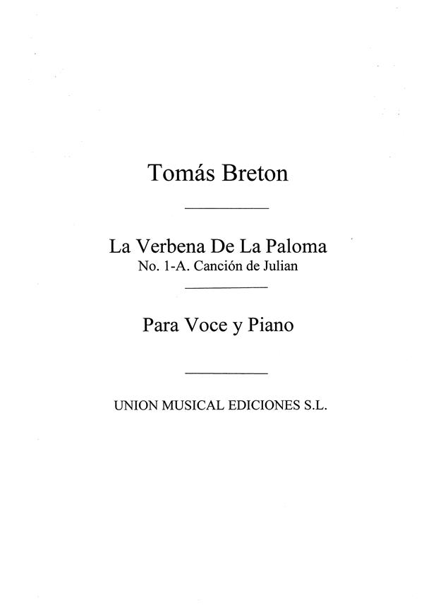Breton Cancion De Julian No.1a (From La Verbena De La Paloma) Vce/Pf
