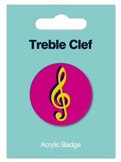 My World: Acrylic Badge - Treble Clef