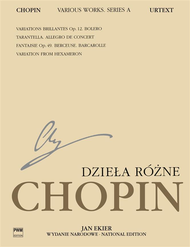 Frederic Chopin: National Edition Series A Volume 12 - Various Works