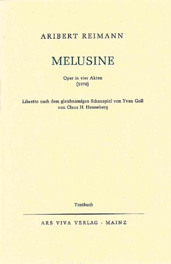 Melusine : Oper in vier Akten