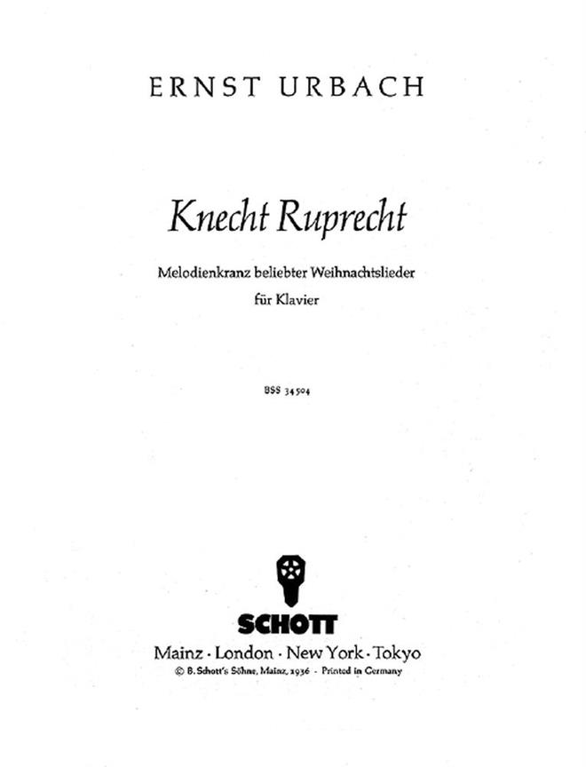 Knecht Ruprecht : Melodienkranz beliebter Weihnachtslieder