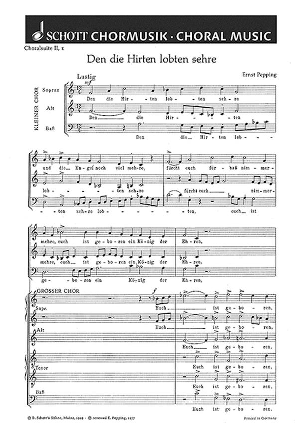 Choralsuite Teil II : 1. Den die Hirten lobeten sehre