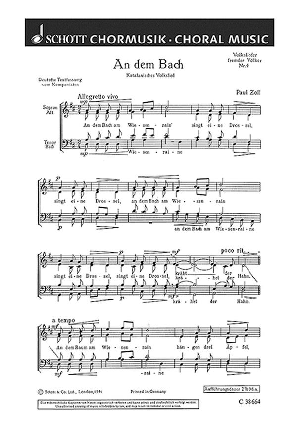 Volkslieder fremder Volker : An dem Bach