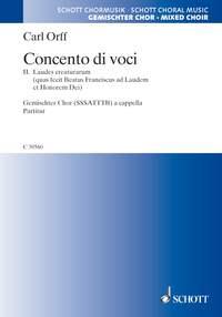 Concento di voci : 2. Laudes creaturarum Altissimu, onnipotente, bon Signore