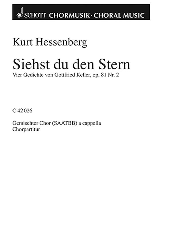 Vier Gedichte op. 81 : 2. Siehst du den Stern
