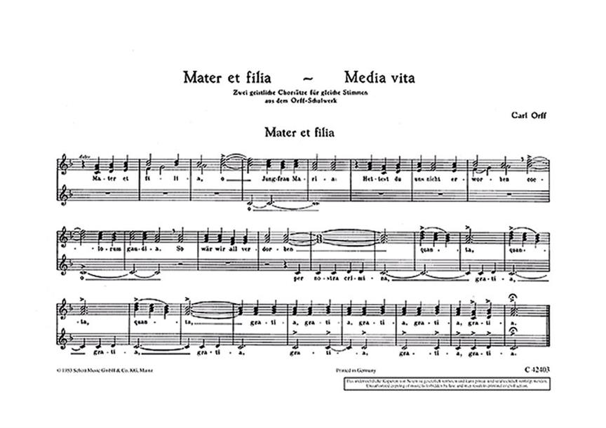 Zwei geistliche Chorsatze : aus dem Orff-Schulwerk