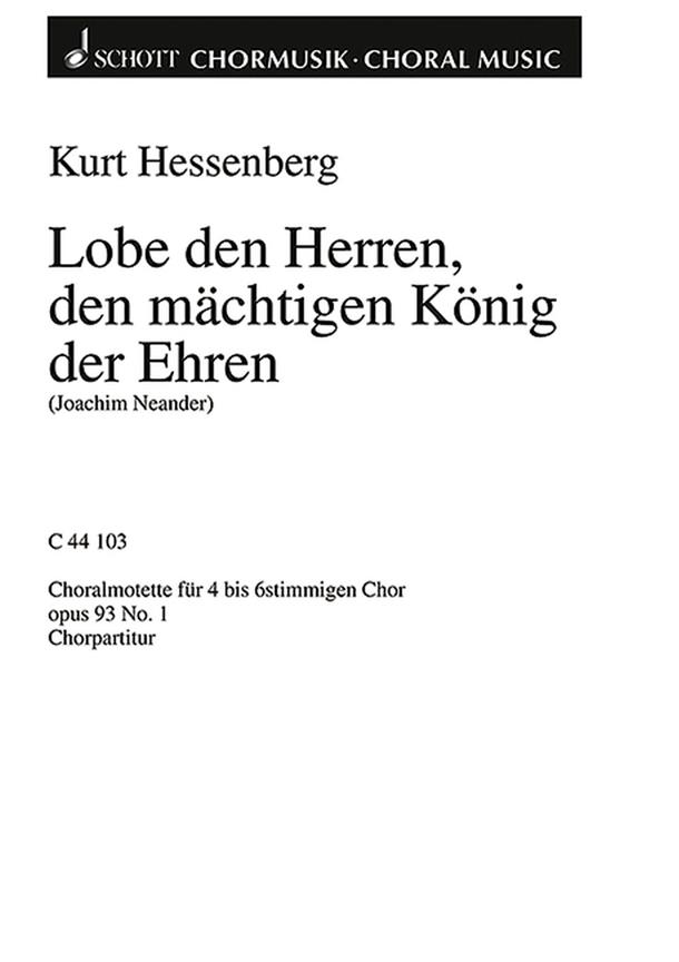 Zwei Choralmotetten op. 93 : 1. Lobe den Herren