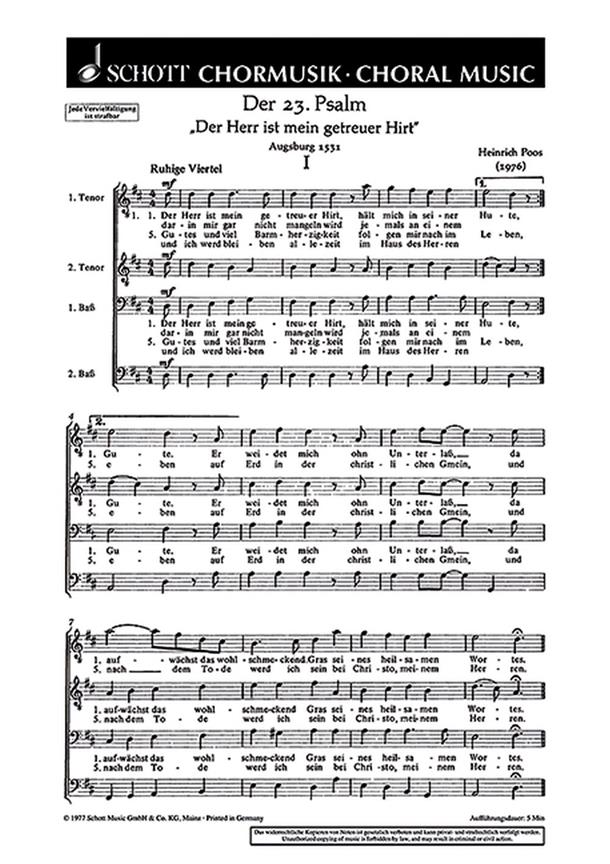 Der 23. Psalm : Der Herr ist mein getreuer Hirt
