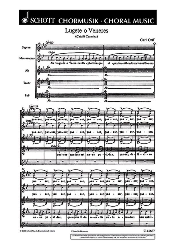 Lugete o Veneres : (Catulli Carmina)