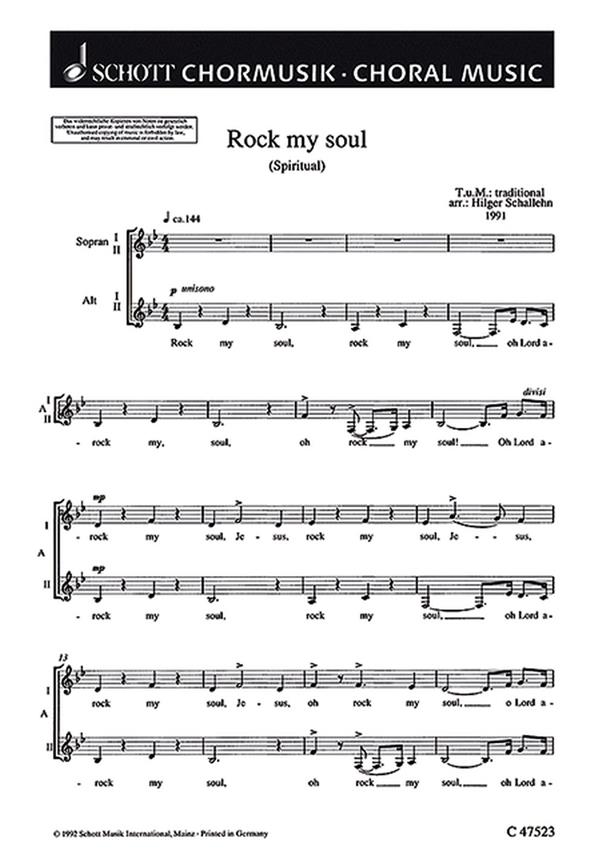 Drei Negro-Spirituals : 3. Rock my Soul
