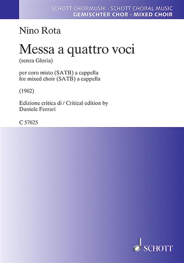 Messa A Quattro Voci (Senza Gloria) : Per Coro Misto (Satb) A Cappella