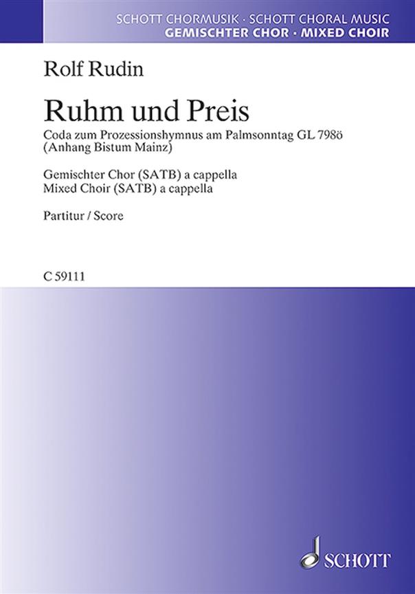 Ruhm und Preis : Coda Zum Prozessionshymnus Am Palsonntag Gl 798Ö (Anhang Bistum Mainz)