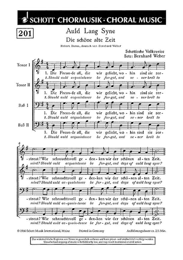 Auld Lang Syne - Die schone alte Zeit : Die Freunde all (Schottland)