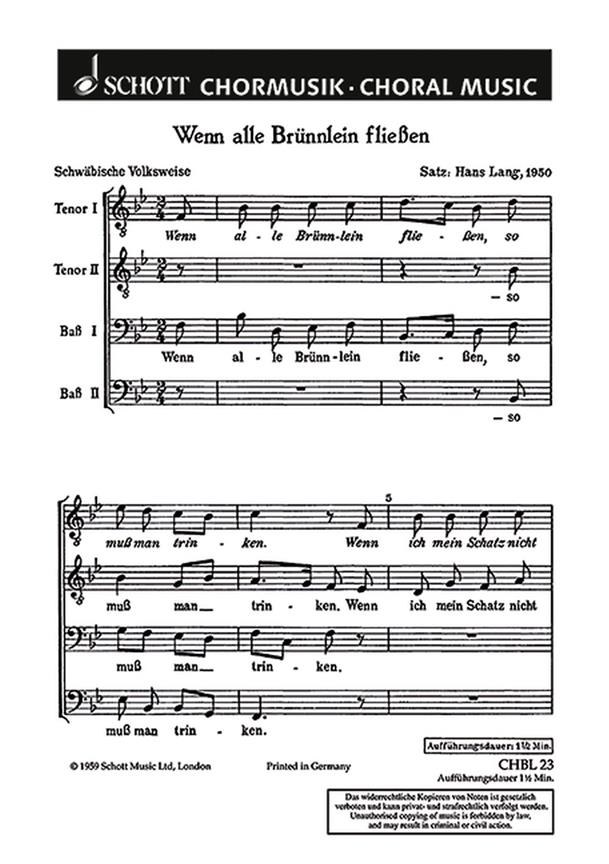 Wenn alle Brunnlein fliesen : (Schwaben)