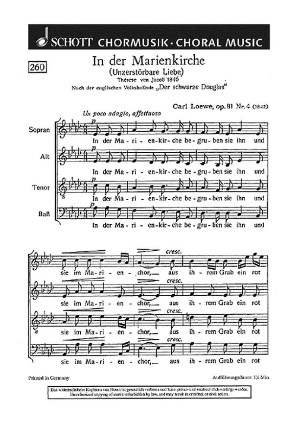 In der Marienkirche op. 81/4 : nach der englischen Volksballade Der schwarze Douglas