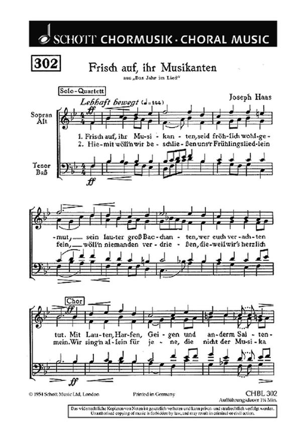 Frisch auf, ihr Musikanten : aus Das Jahr im Lied