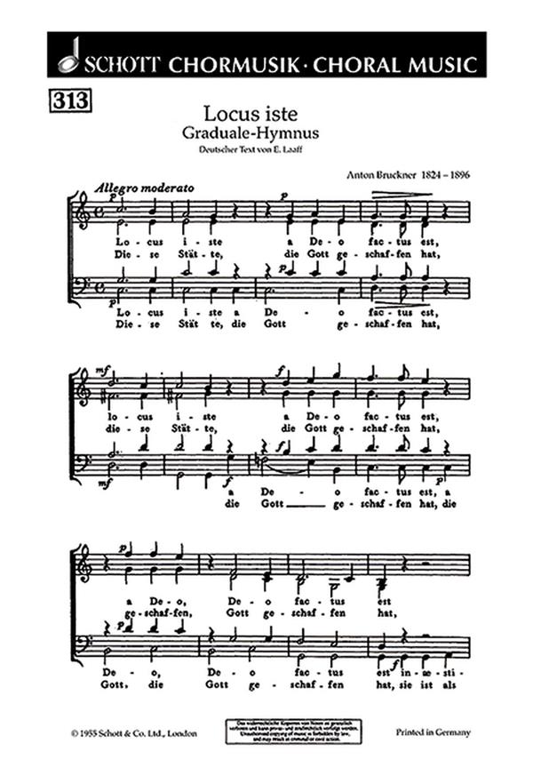Graduale-Hymnus : Locus iste / Diese Stadte