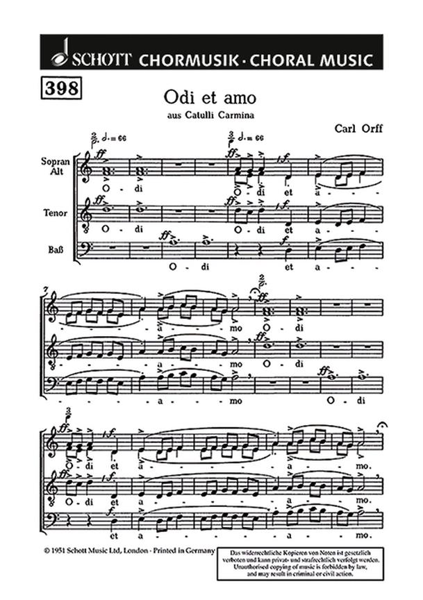 Odi et amo : from Catulli Carmina