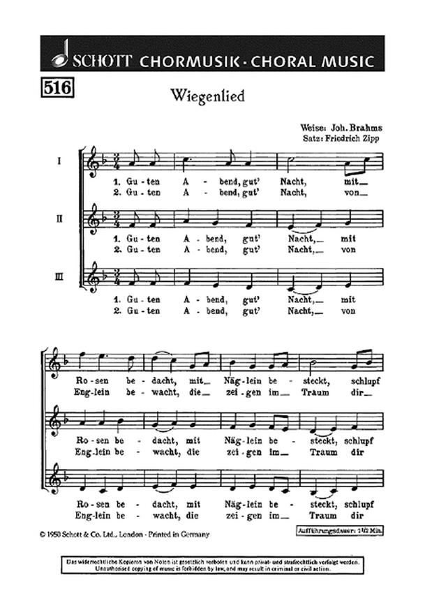 Wiegenlied : Guten Abend, gut' Nacht