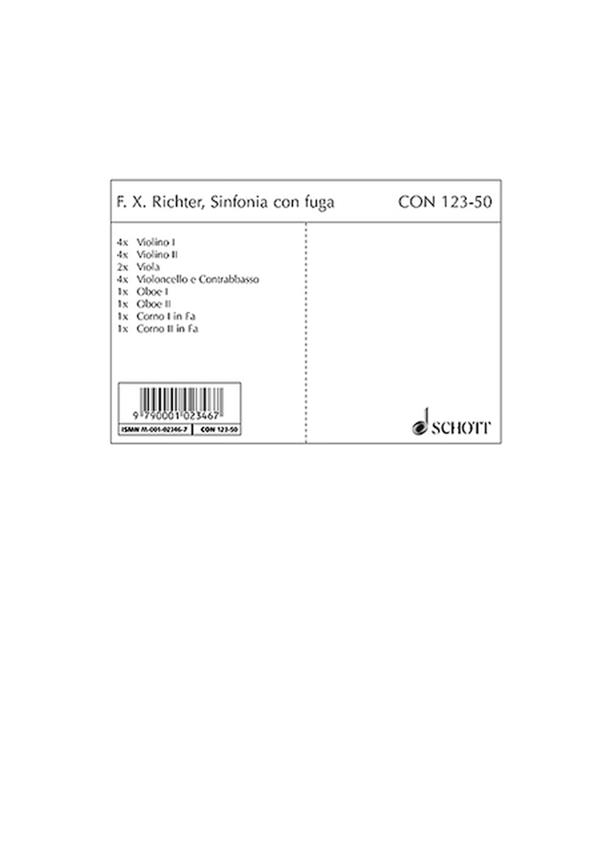 Symphony with fugue G Minor : Oboe I/II, Horn I/II, 4 Violins I/II, 2 Violas, 4 Cellos/Double Basses