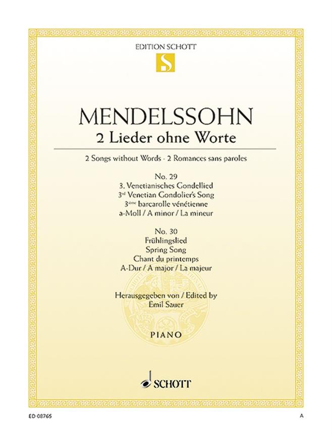 Lieder Ohne Worte Opus 62/5 + 6