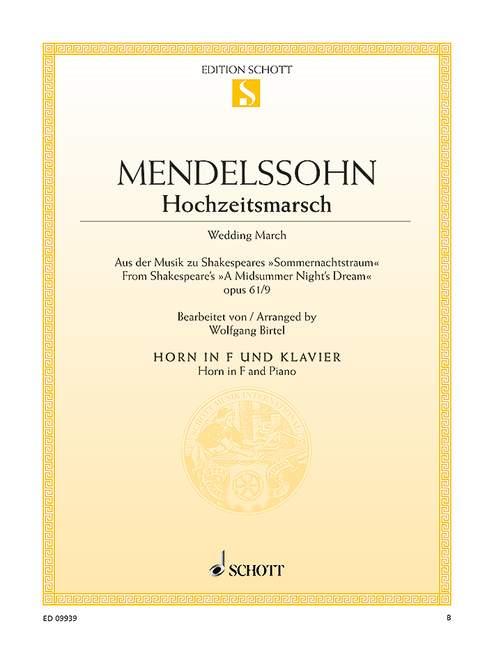 Wedding March op. 61/9 : from A Midsummer Night's Dream