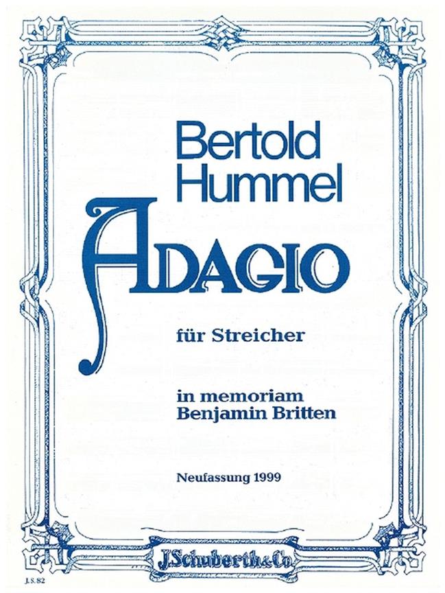 Adagio for Strings op. 62a : in memoriam Benjamin Britten