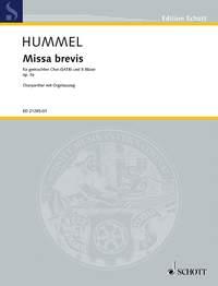 Missa brevis op. 5 a : for mixed choir (SATB) and 8 wind instruments