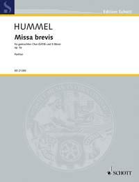 Missa brevis op. 5a : for mixed choir (SATB) and 8 wind instruments