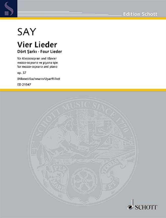 Four Songs op. 37 : for mezzo soprano and piano