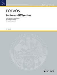 Lectures Différentes : Pour Quatour De Saxophones