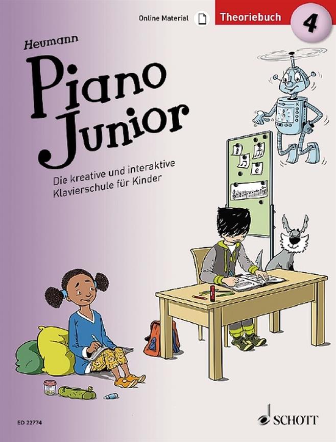 Piano Junior: Theoriebuch 4 Band 4 : Die kreative und interaktive Klavierschule für Kinder