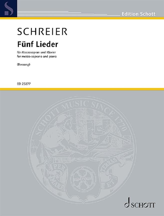 Fünf Lieder : based on poems by Nora Bossong