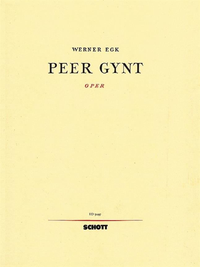 Peer Gynt : Oper in 3 Akten