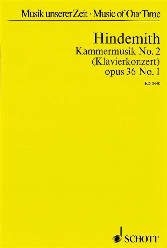 Kammermusik N. 2 Op. 36 N. 1 (Concerto Per Pf)