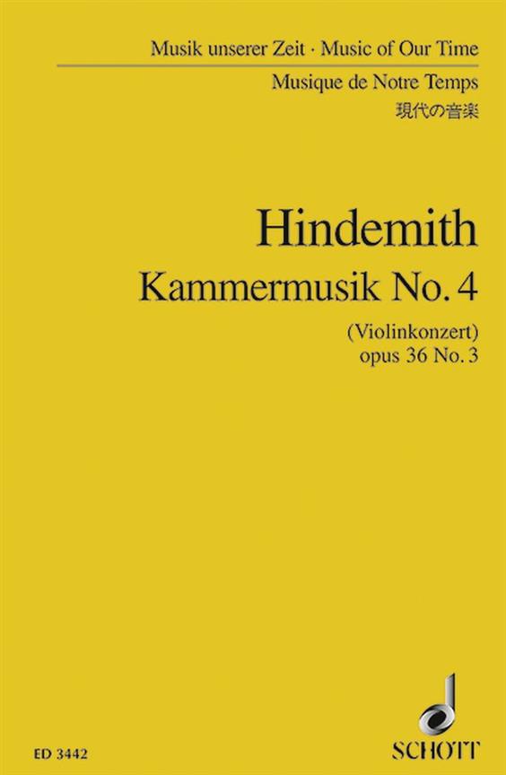 Kammermusik N. 4 Op. 36 N. 3 (Concerto Per Vn)