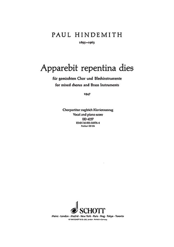 Apparebit repentina dies : for mixed chorus and brass instruments