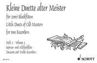 Kleine Duette Alter Meister Vol. 2 : für zwei Blockflöten