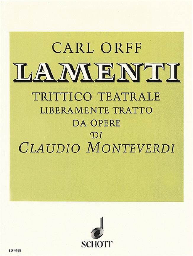 Lamenti : Trittico teatrale liberamente tratto da opere