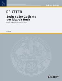 Sechs spate Gedichte : of Ricarda Huch