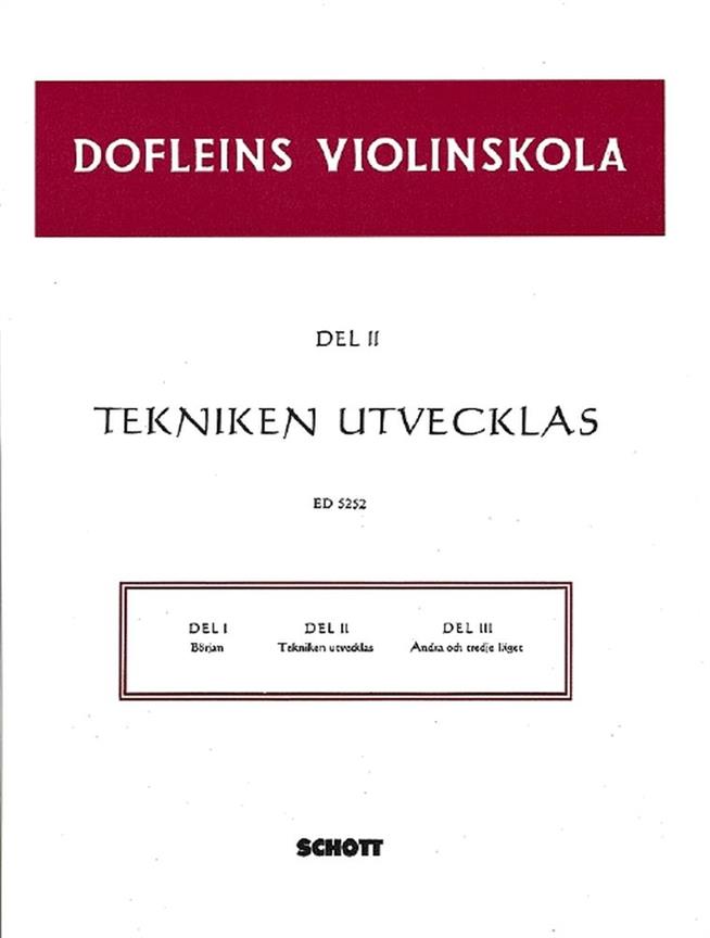 Dofleins Violinskola Band 2 : En studiegang for violinspelet - Tekniken utvecklas