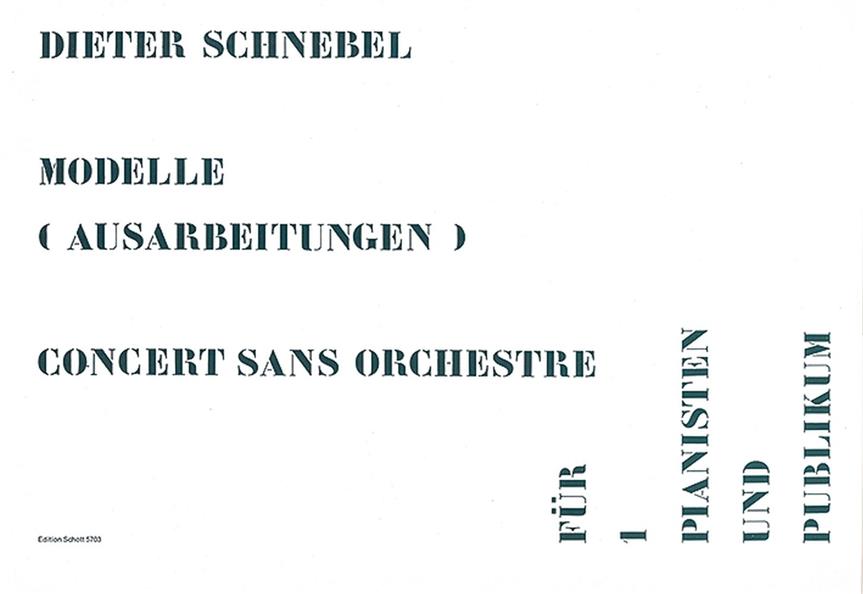 concert sans orchestre : (Modelle No. 3)
