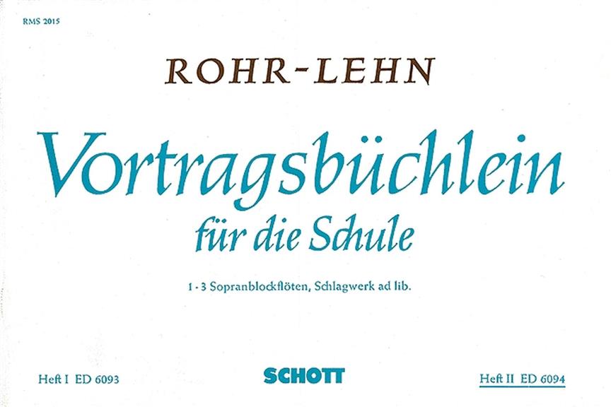 Vortragsbuchlein fur die Schule Band 2 : Beiheft zum Flotenbuchlein fur die Schule