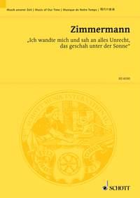 Ich wandte mich und sah an alles Unrecht : Ekklesiastische Aktion
