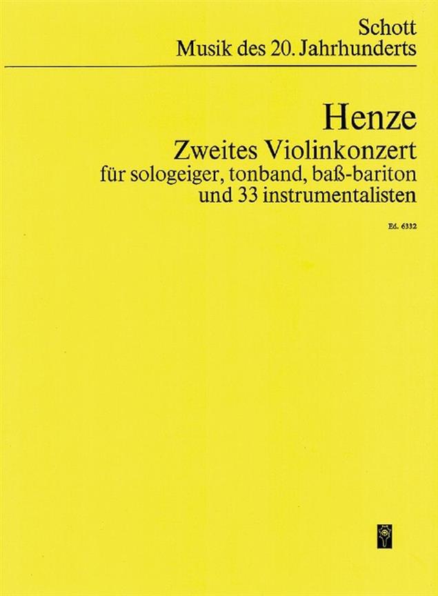 2. Violinkonzert : for solo violin, tape, bass baritone and 33 instrumentalists