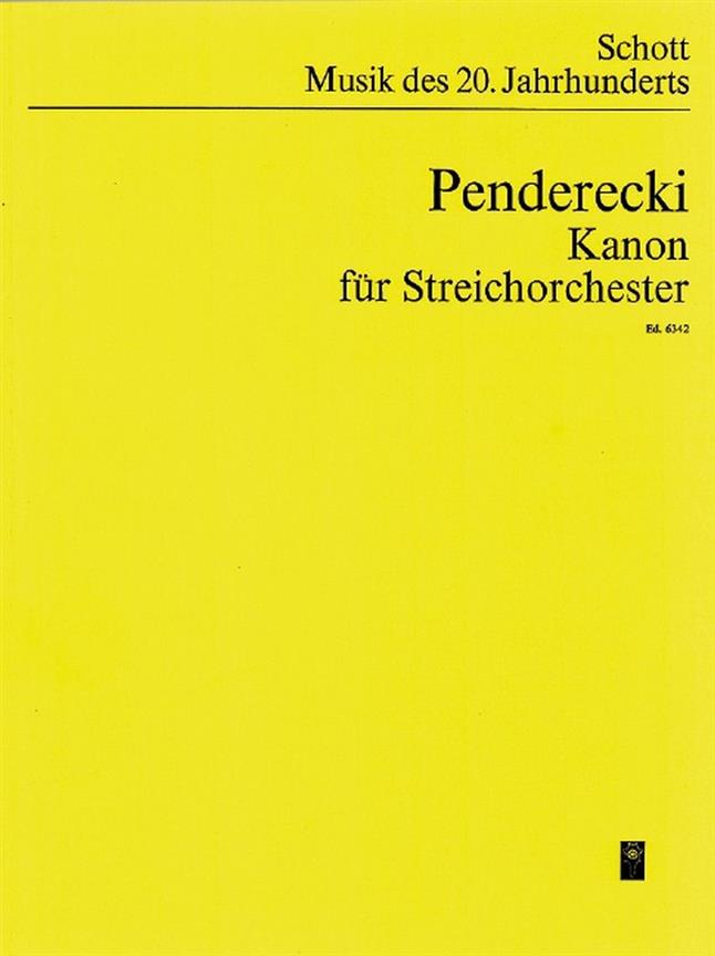 Kanon : fur Streichorchester und Tonband
