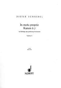 In motu proprio : (Tradition I1) Kanon à 7