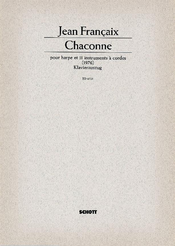 Chaconne : pour harpe et 11 instruments à cordes