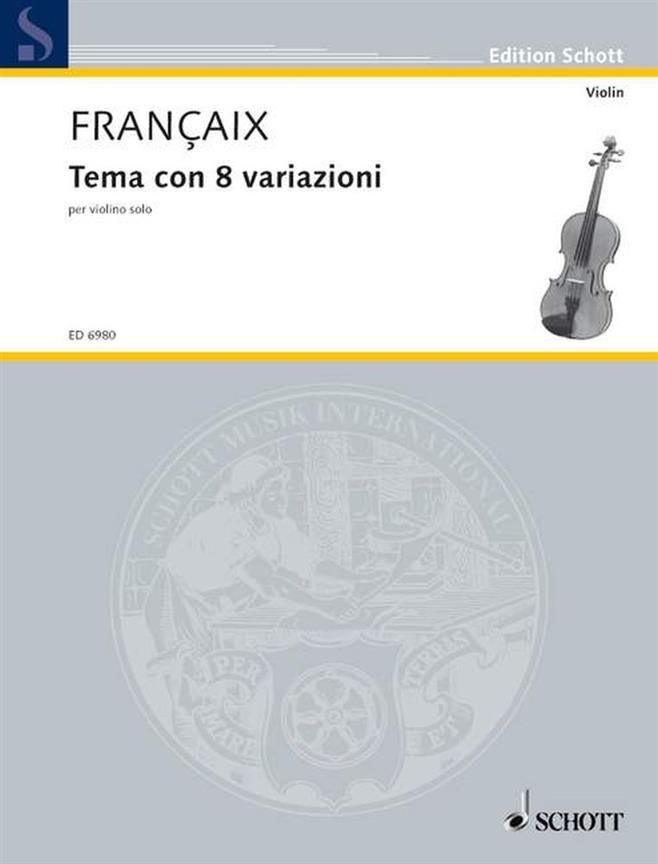 Tema con 8 variazioni : for violin solo